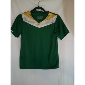 Score‎ Youth Soccer Jersey Green White Gold Athletic Shirt